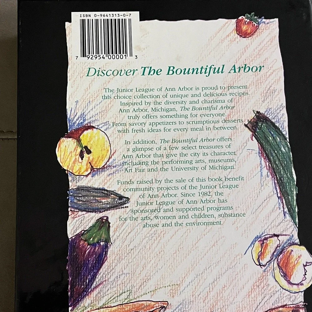 Junior League of Ann Arbor The Bountiful Arbor Cookbook 1994 Spiral OS Vintage